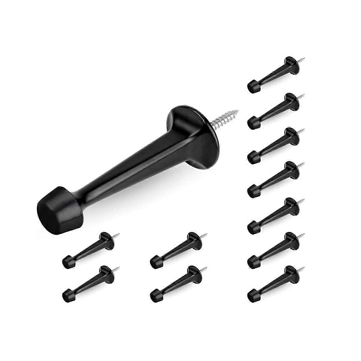 12pcs Heavy Duty Solid Rigid Door Stops With Rubber Tips Zinc Die Cast Zinc Alloy Door Stops For Wa XYT