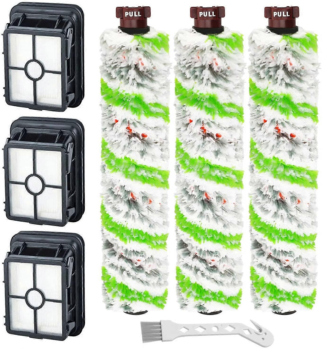 Fong Pieces Tangle-Free Multi-Sided Pet Brush + 3 Pieces Vacuum Filter 1866 Replacement Bissell CrossWave Vacuum Cleaner Compared to 1613568 and 161-3