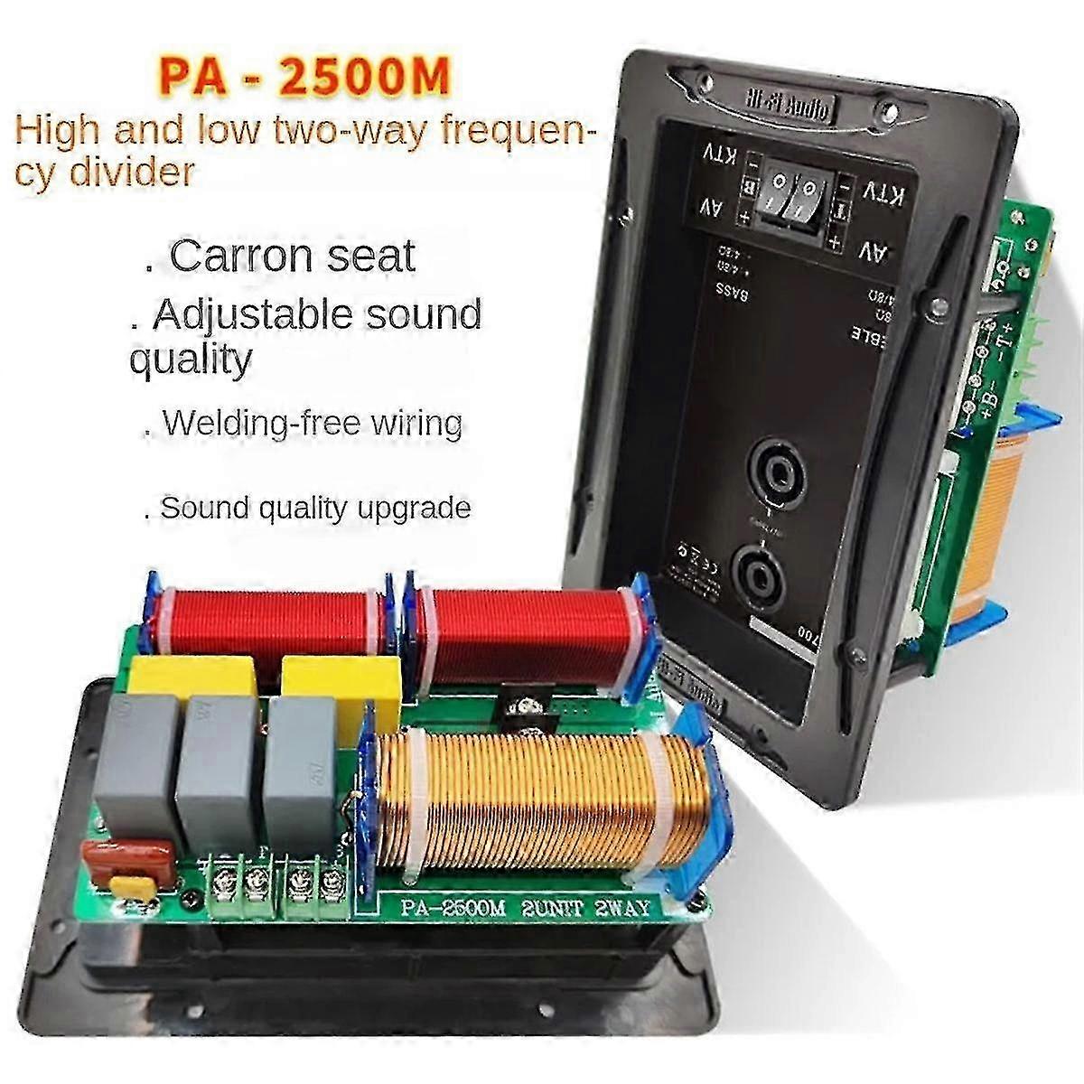 800W 2 Way Speaker Audio Frequency Divider Treble Bass 2 Unit Crossover Filters DIY HIFI Home Theat