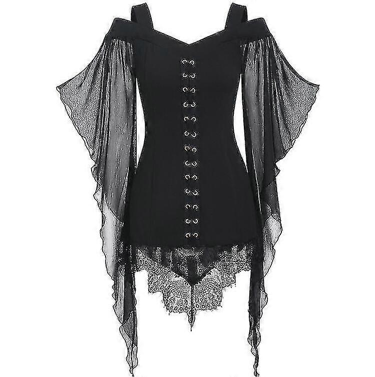 Chemisier en mousseline de soie décontracté à col en V Dentelle