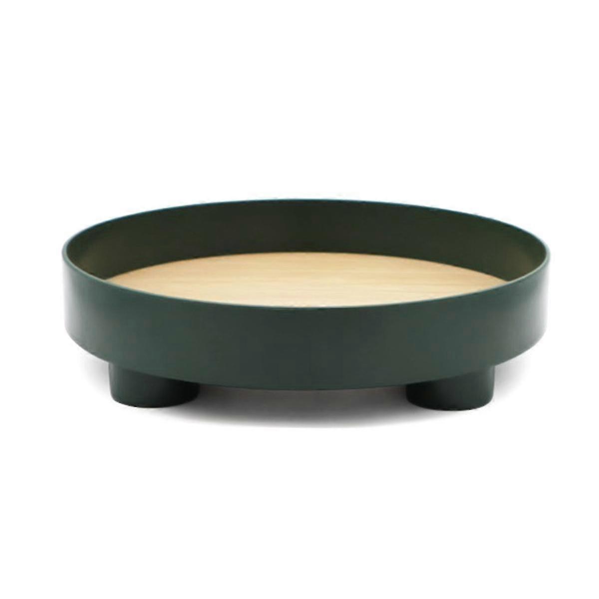 Rund trebrett Rustikk dekorativt brett Fall Hjem Innredning Serveringsbrett Bondegårdsbord Midtpunkt Dekor Sirkelbrett