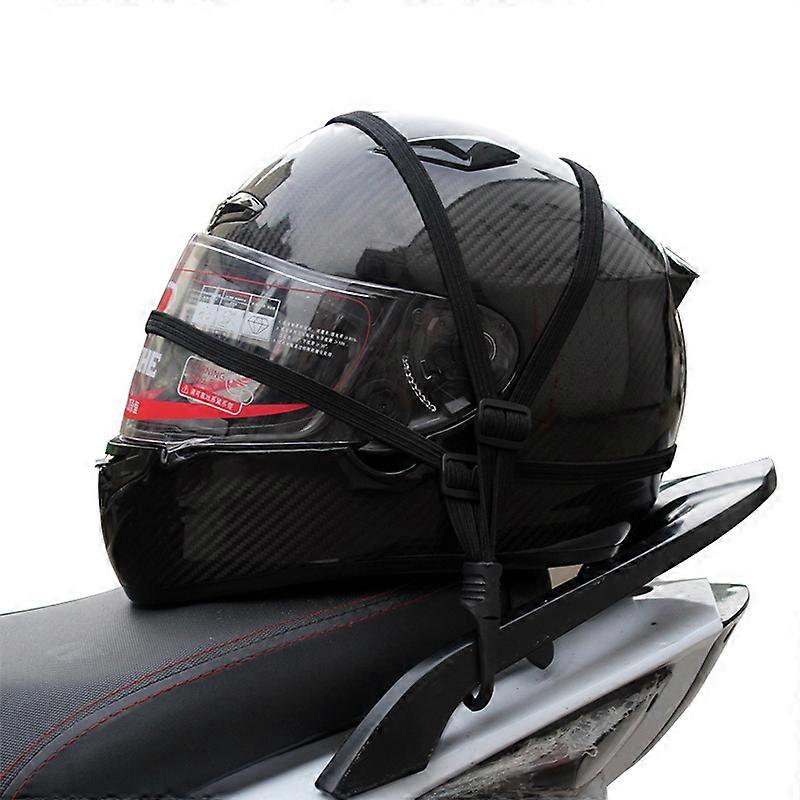 Practical Moto Luggage Helmet Net Rope Belt Bungee Cord Elastic Strap Cable with Hook Motorcycle Accesorries String Bag Refit