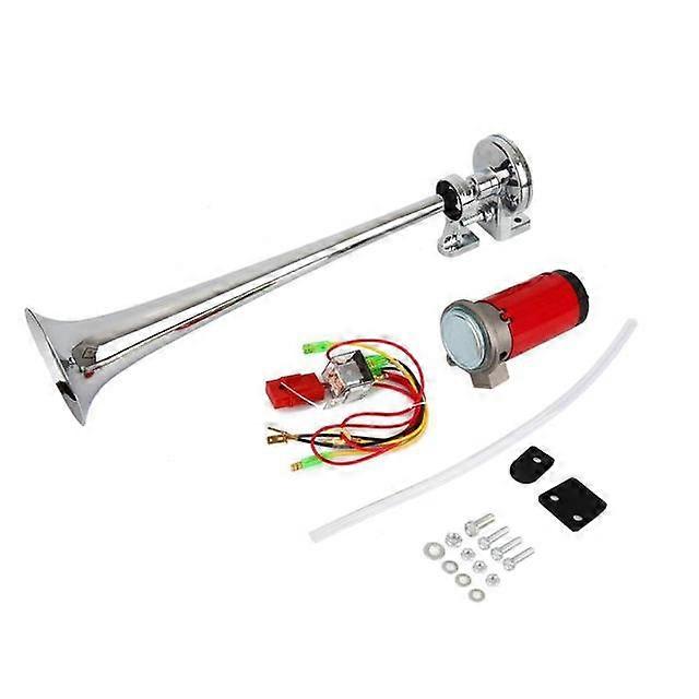 12 V 108–118 dB Auto-Lufthorn, elektrische Pumpe, Einzelrohrdraht, super laut, universelles Schneckenhorn, wasserdicht, für Auto, Boot, LKW, Fahrzeug