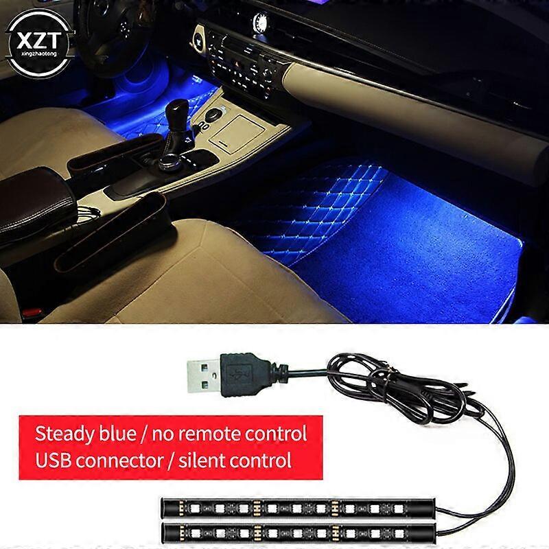 HOT Sell Usb Foot Pad Decor Atmosphere Light Neon Strip Tuto Colorful Light Car Interior Decorative Lamps Strip Atmosphere Light Motor Vehicle Lightin