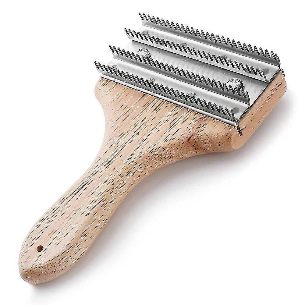 One-handed 7-3/4 Inch Polishing Buff Wheel Rake For Removing Residual Compounds And Metal From Buffing Wheels