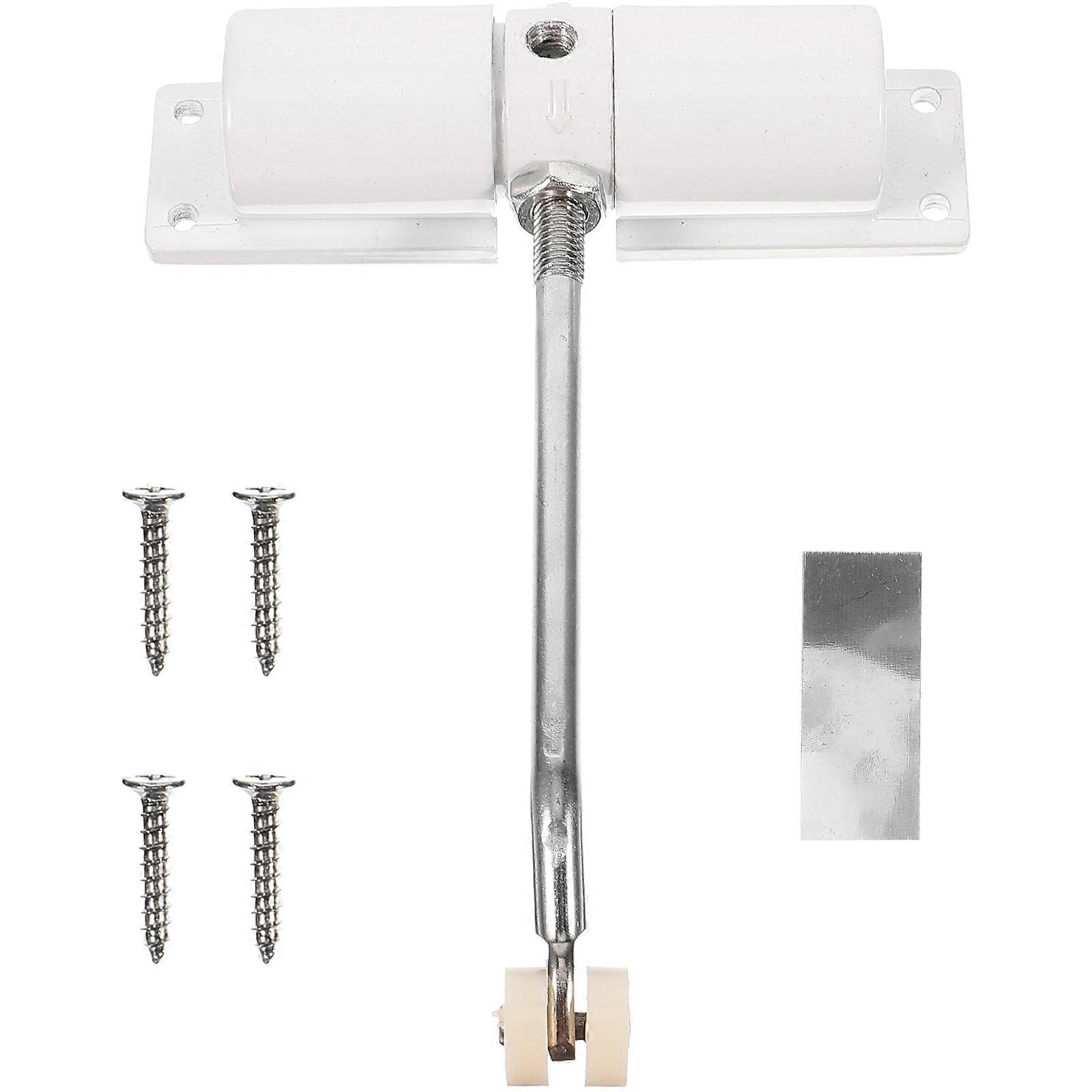 Household Light Spring Track Automatic Door Closer Spring Loaded Door Closer(White)