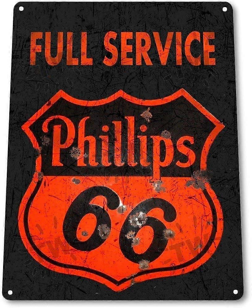 Phillips 66 Rustic Gas Tin Sign