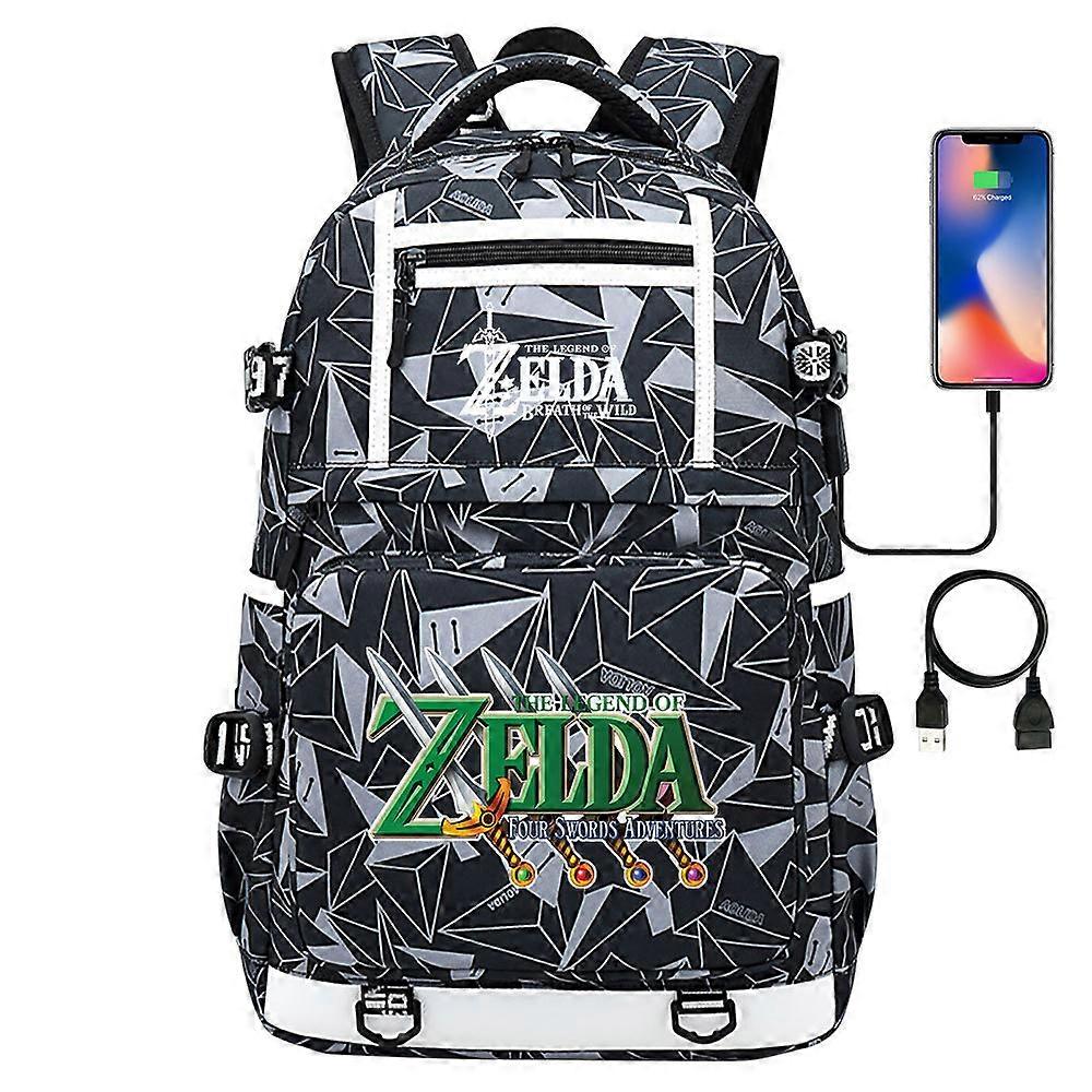 Zelda-Link Game Print Backpack for Teenagers, Students, Schoolbags
