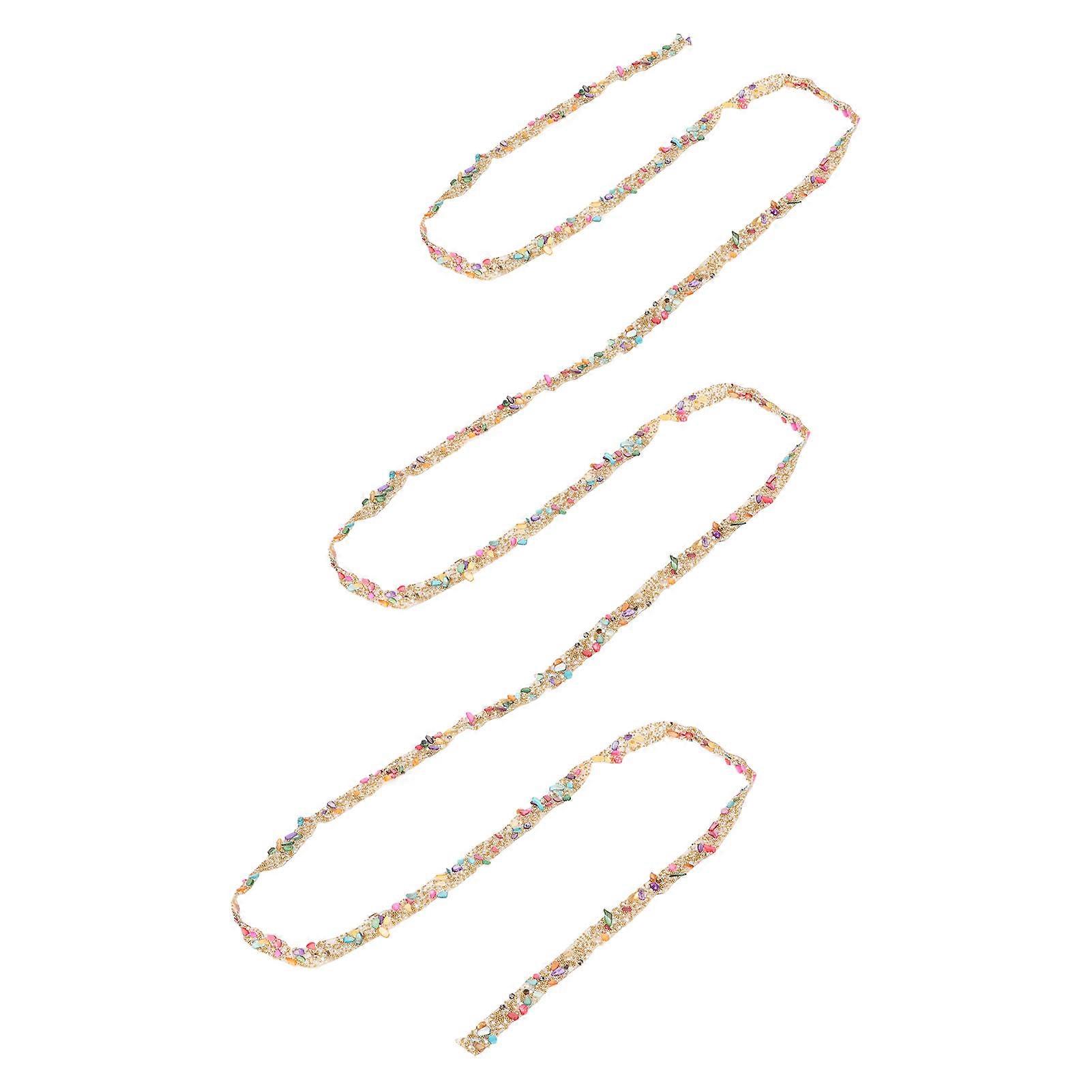 Ruban de strass de 3 m de long, 1,3 cm de large, diamant artificiel coloré pour décoration de chaussures, téléphone