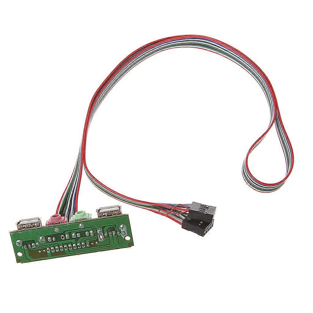 2 USB PC Obudowa komputera 6 .8CM Panel przedni USB Port audio Mikrofon słuchawkowy