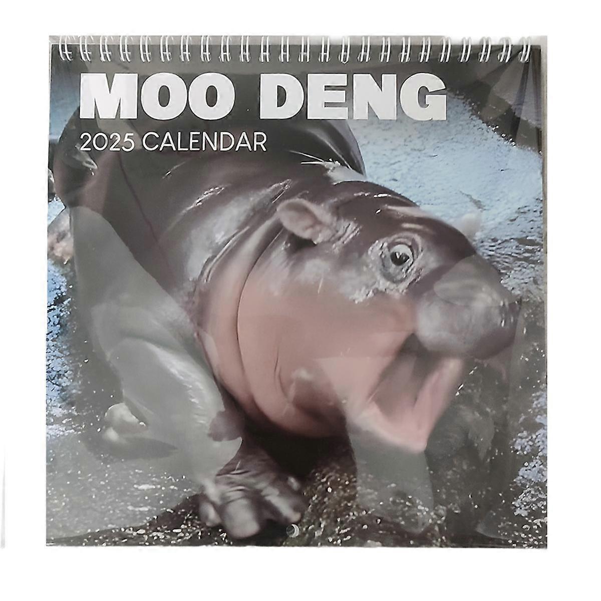 2025 MooDeng Calendar  Moodeng Calendar MooDeng Pygmy Hippopotamus for Animal Lover  12 Monthly Cal