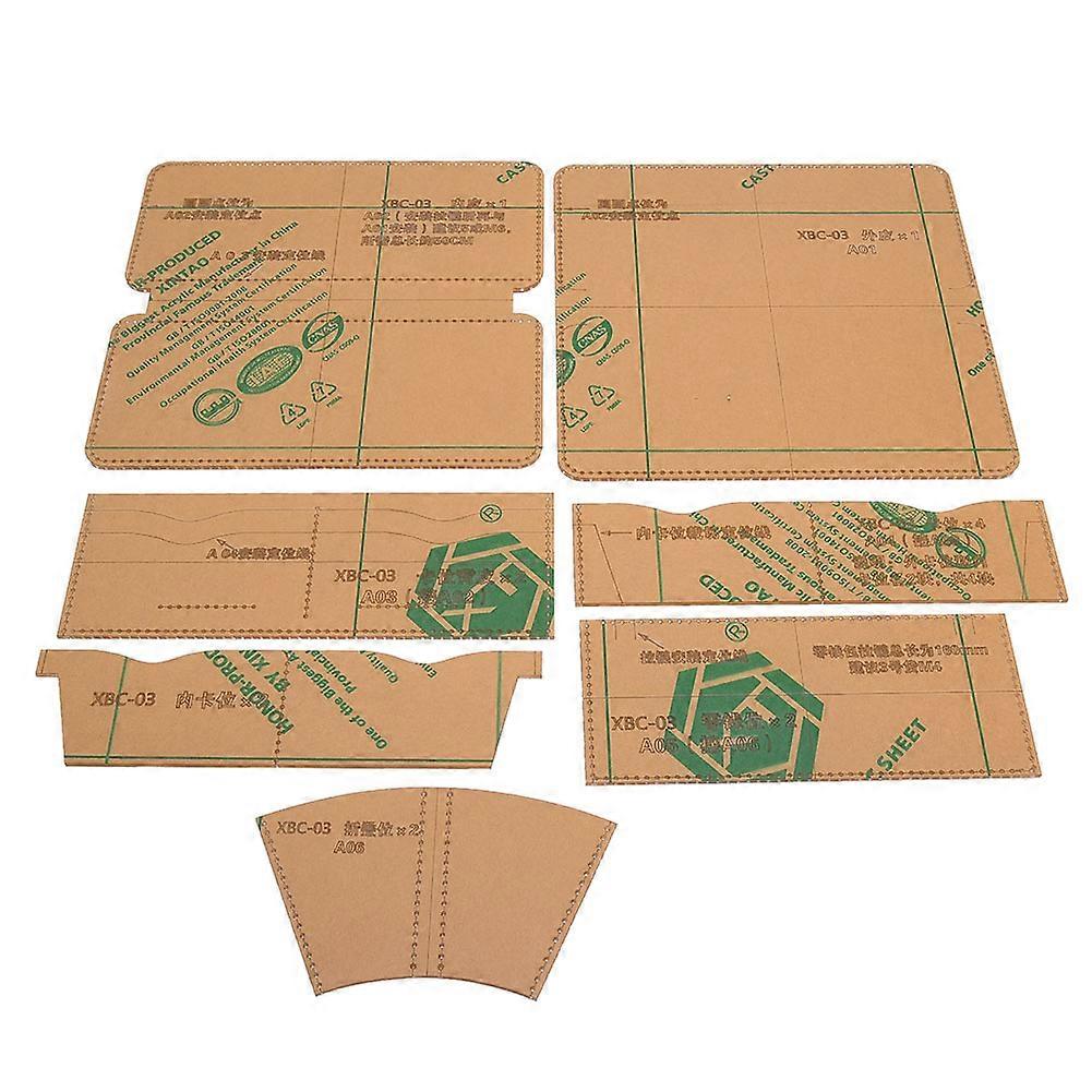 Clear Acrylic Template Set Zipper Wallet Handbag Making Stencil Leather Craft Tool