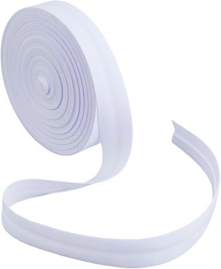 Hobbspring 3/4 inch Single Fold Bias Tape 21.87 Yards Polyester Prefolded Binding Tape White Natural Webbing Bulk Tape for Sewing Decoration Hemming a