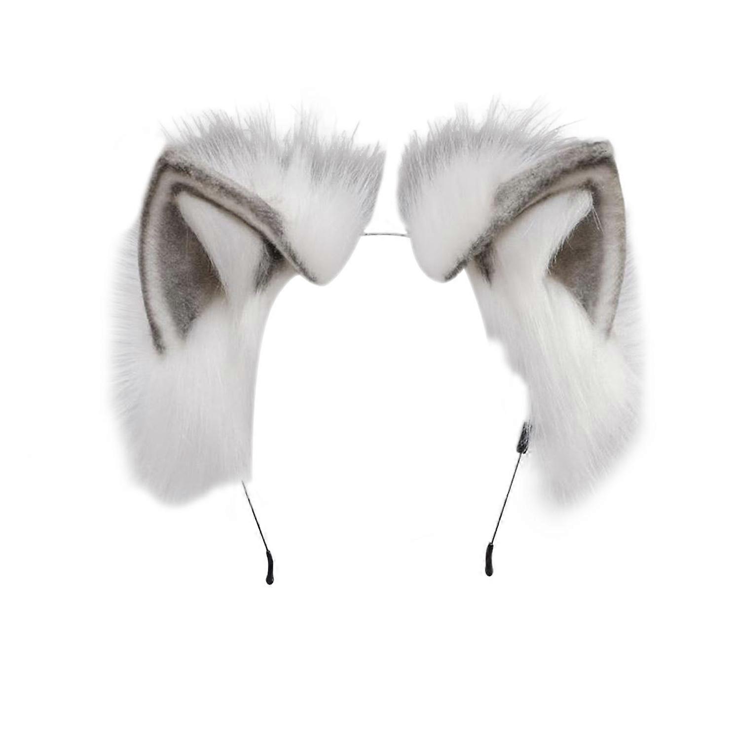 Imitation Fox Fur Hairband with Cat Ears Plush Style Role-Playing Dress-Up Handmade Headband Cosplay