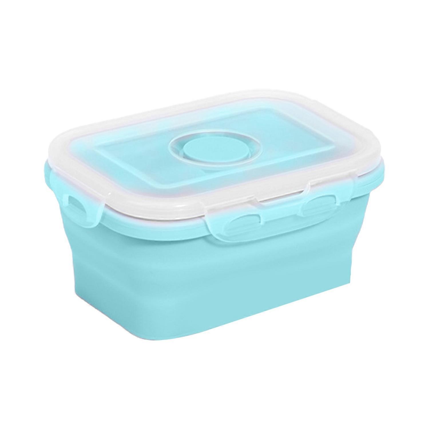350ML/800ML Silicone Folding Lunch Box Portable Lightweight Food Storage Container for Office School