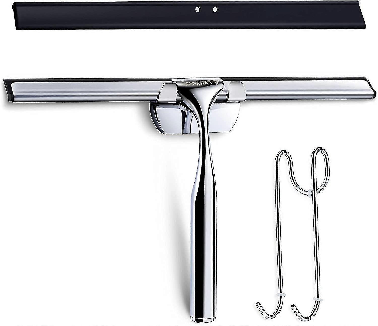 Shower Squeegee Stainless Steel Window Squeegee Shower Squeegee With Rubber Lip