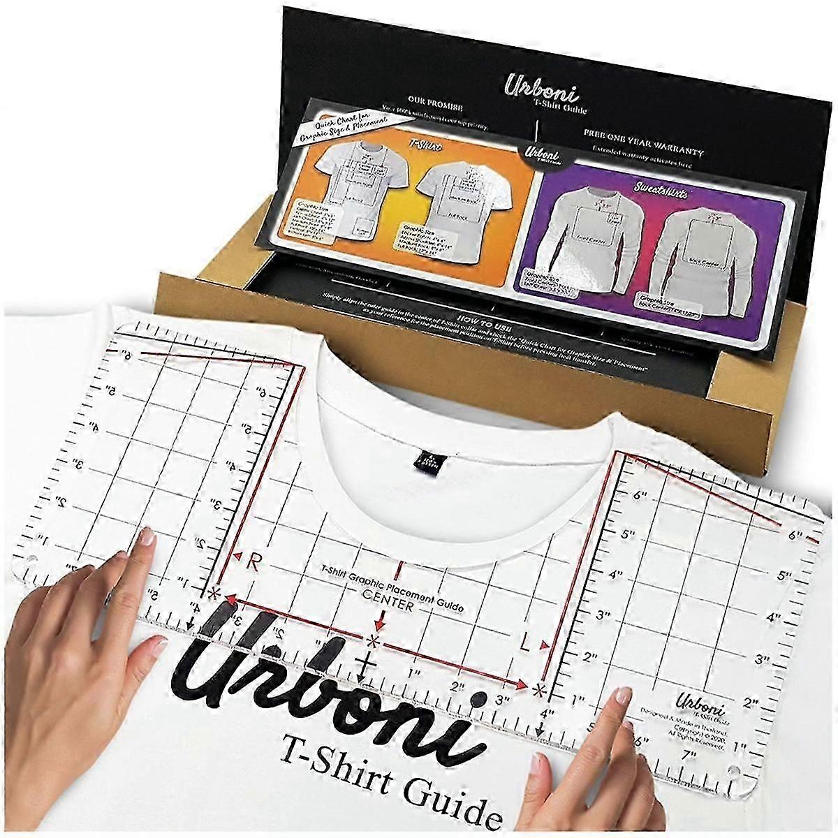suitable for -Shirt Ruler Guide for Vinyl Alignment and Centering , -Shirt Ruler Alignment Tool Neckline Measuri-FO  SHAN  RAN  WANG