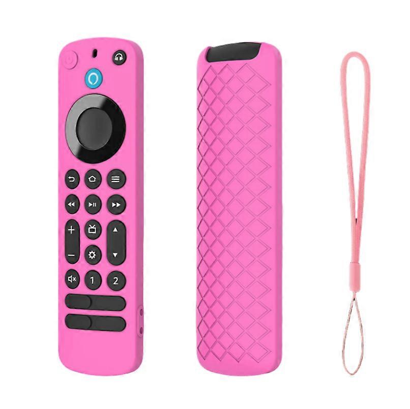 Remote Control Protective Case Drop-proof Silicone Case Accessories for Alexa Voice Remote Pro (Luminous Pink)