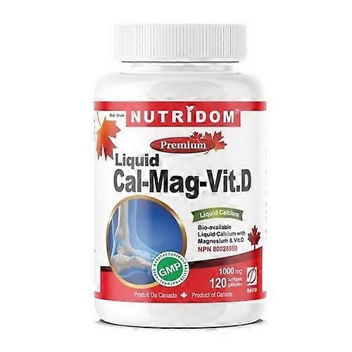 Nutridom Liquid Calcium Magnesium Vitamin D3, 120 Softgels