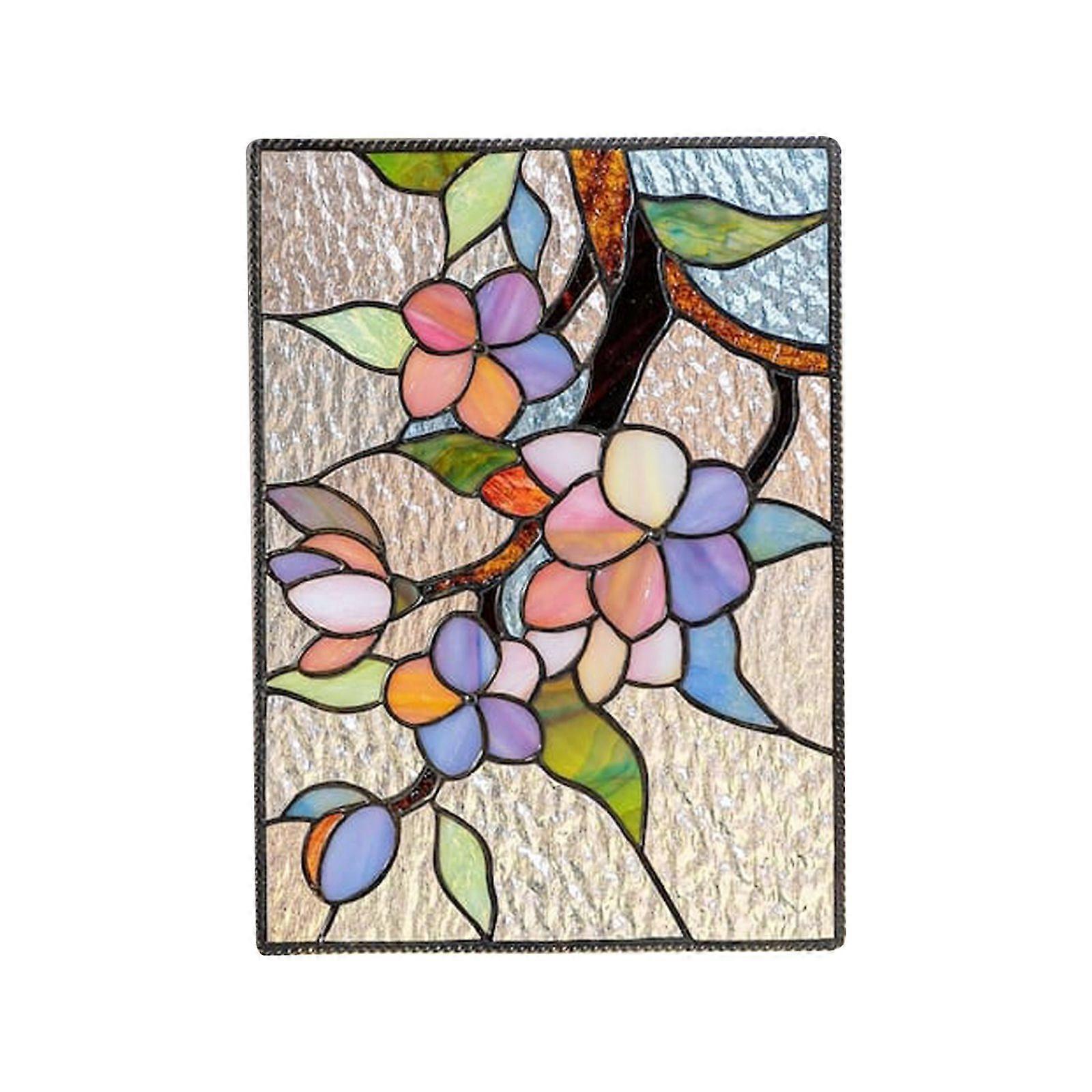 Cardinal Stained Window Panel Glass Window Hanging For Wall Decoration