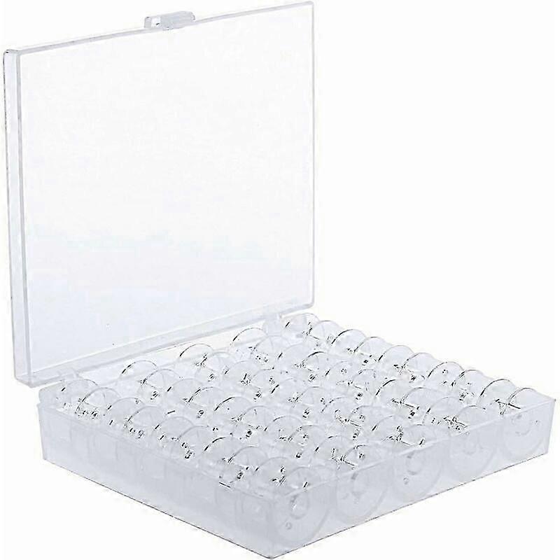 Transparent Sewing Machine Bobbins with Storage Box - 25 Pieces