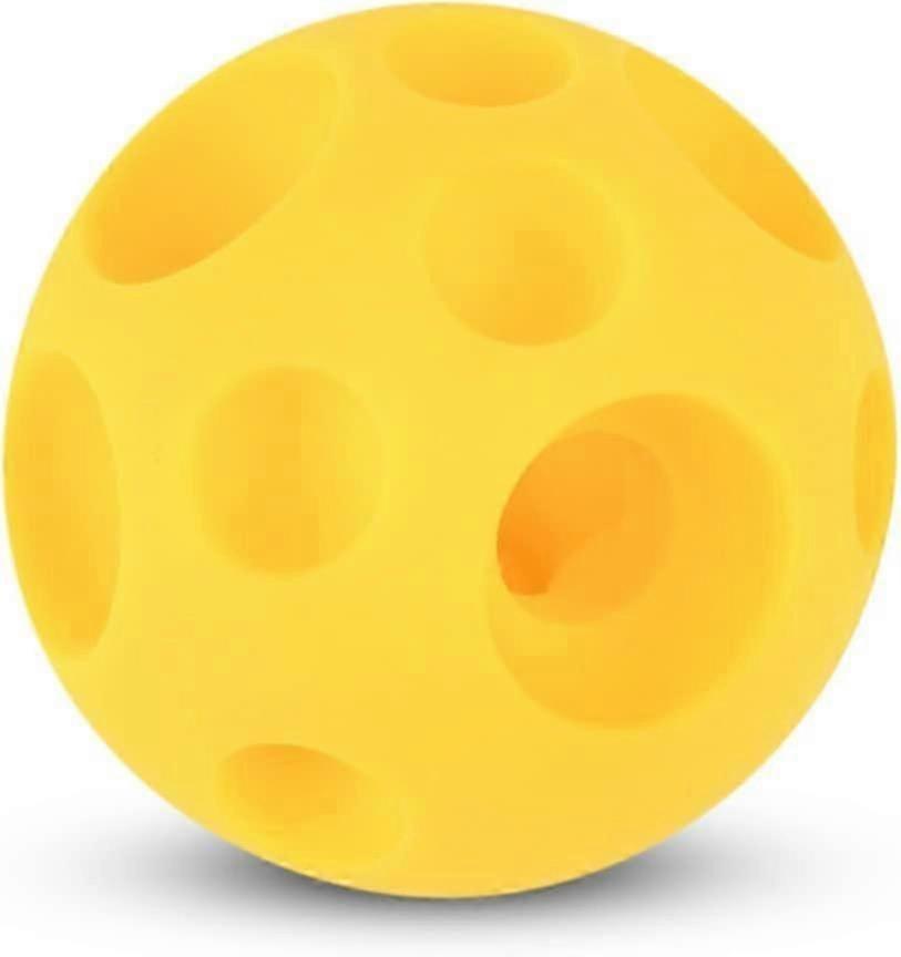 Interactive Dog Toy Ball Treats Distributeur Caoutchouc Dog Ball Chew Toy L Jaune