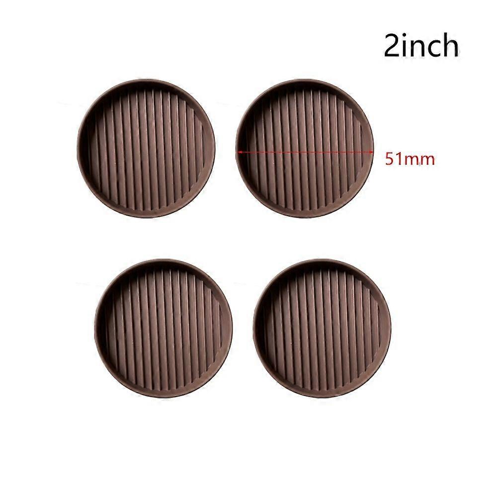 4Pcs/set Square Round Furniture Pads Non Slip Caster Cups  Couch/Chair/Bed Stoppers
