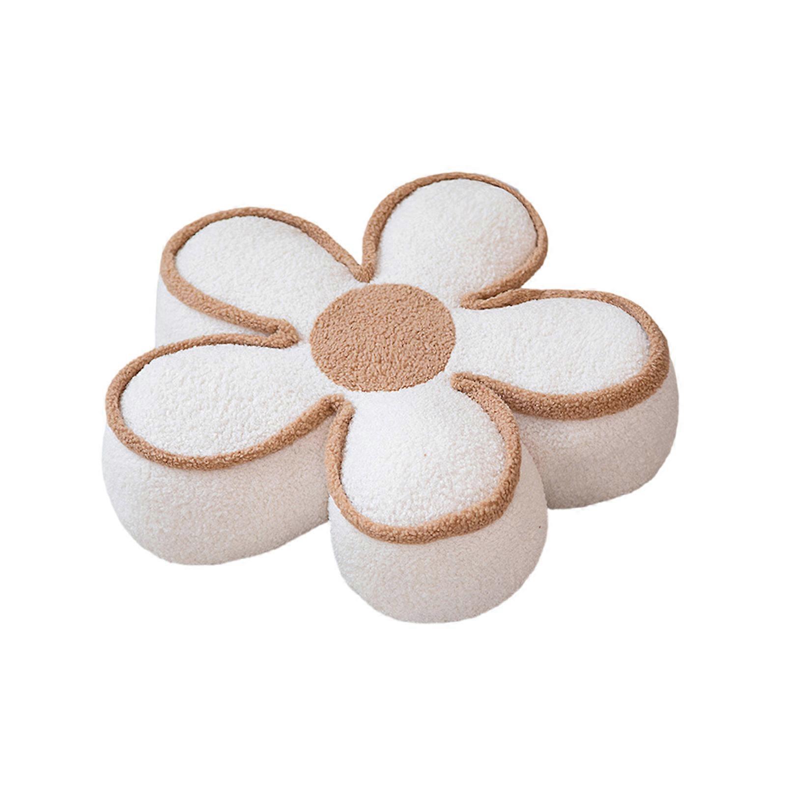 Plush Flower Cushion Pillow Soft And Comfortable Floor Cushion For Sofa Or Chair Adds Charm Touch To Any Home Decors  White