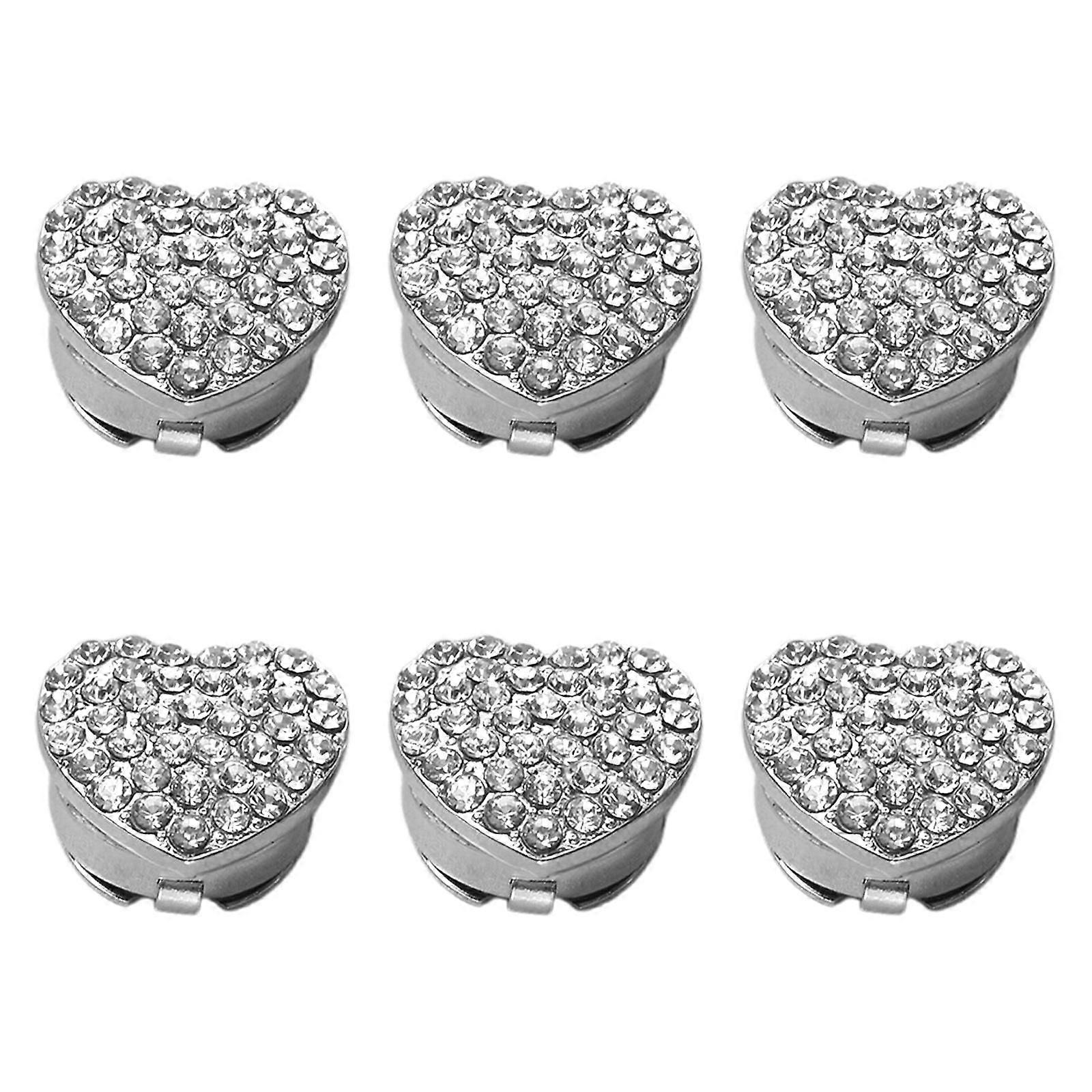 6x أزرار أكمام نسائية 18 مم مجوهرات نسائية لعيد ميلاد الذكرى الرسمية ملابس فضية