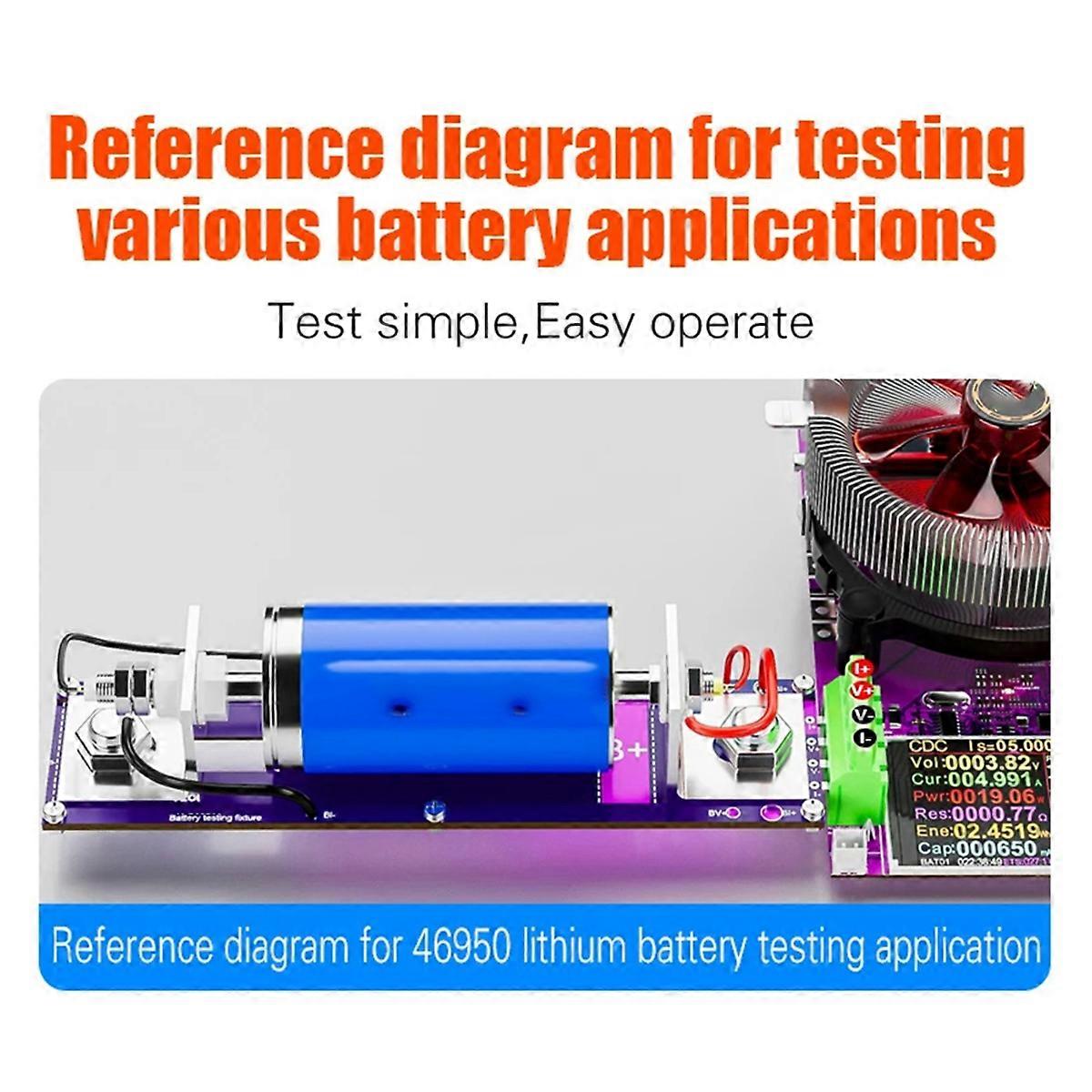 New 20A 4-Wrie Battery Tests Stand 18650 Internal Resistance Capacity Tester Fixture Current Voltage Meter Detection BOX