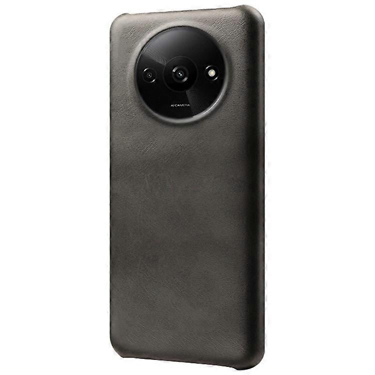 Compatible For Xiaomi Redmi A3 Case Calf Texture Leather Coated PC Shell Slim Cover