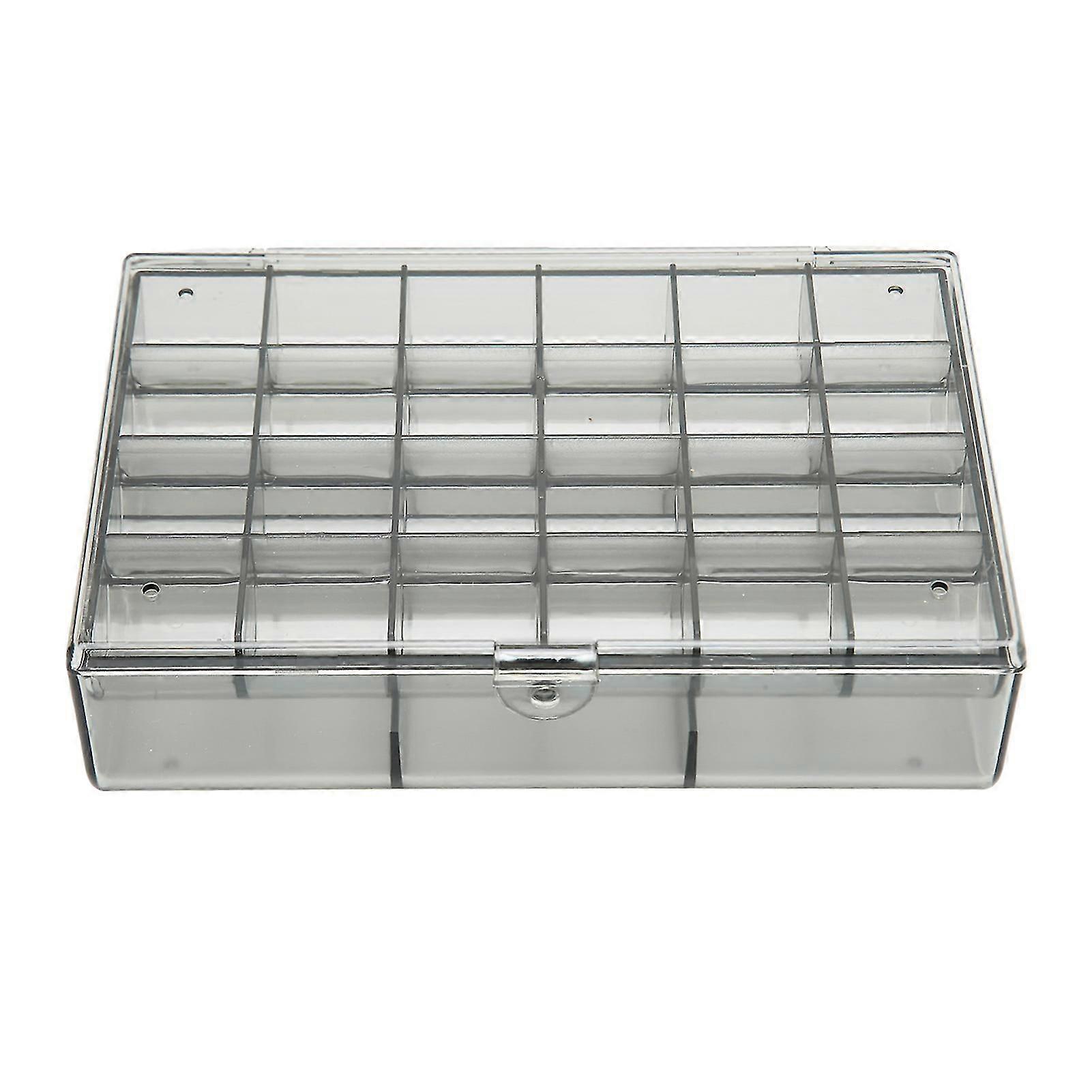 Black Acrylic Earring Organizer Box - Large Capacity with 30 Compartments