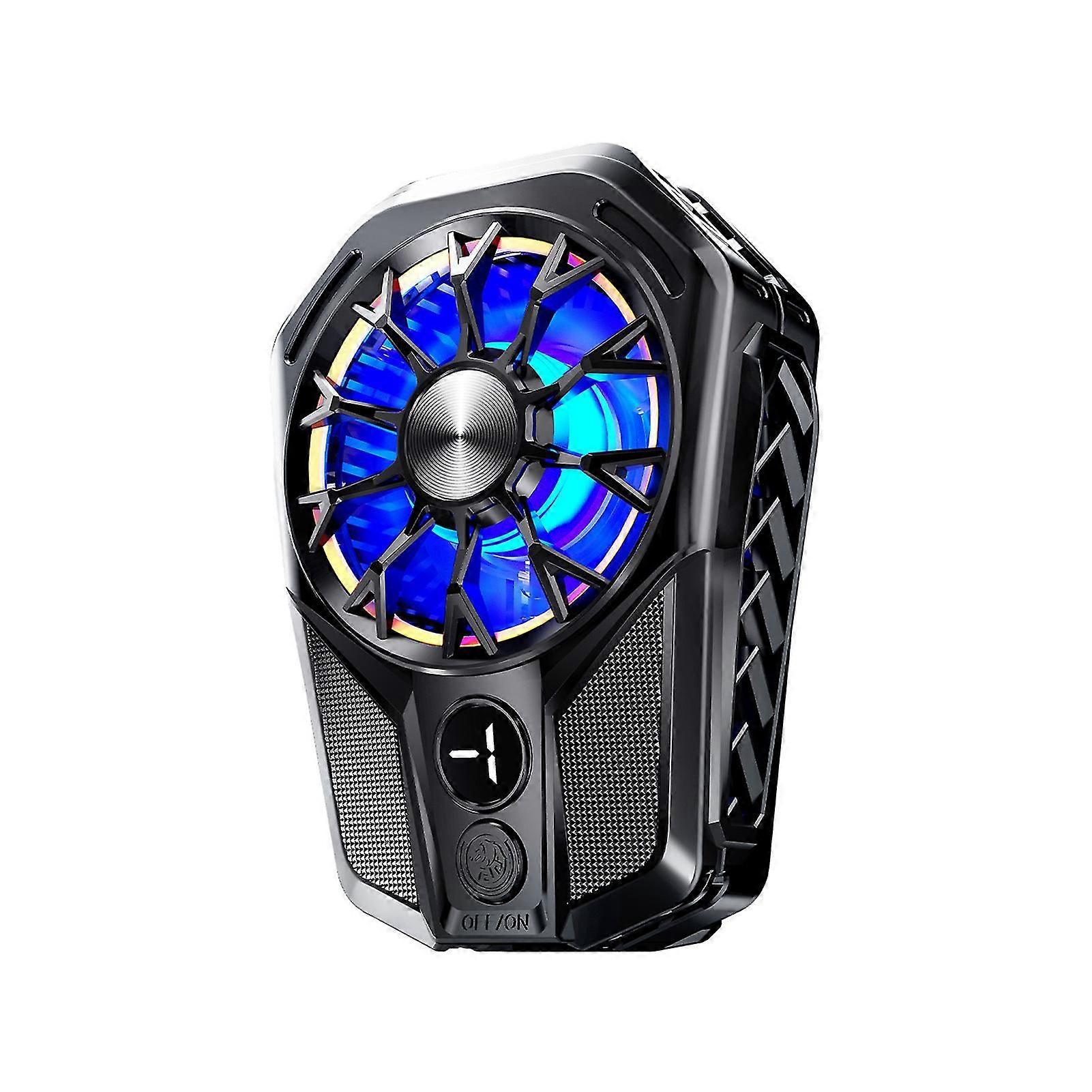 Mobile Phone Cooler Temperature Digital Display Semiconductor Cooling 2-Gear Adjustable Clip Design Gaming Portable Phone Cooling Fan Cool Heat Sink