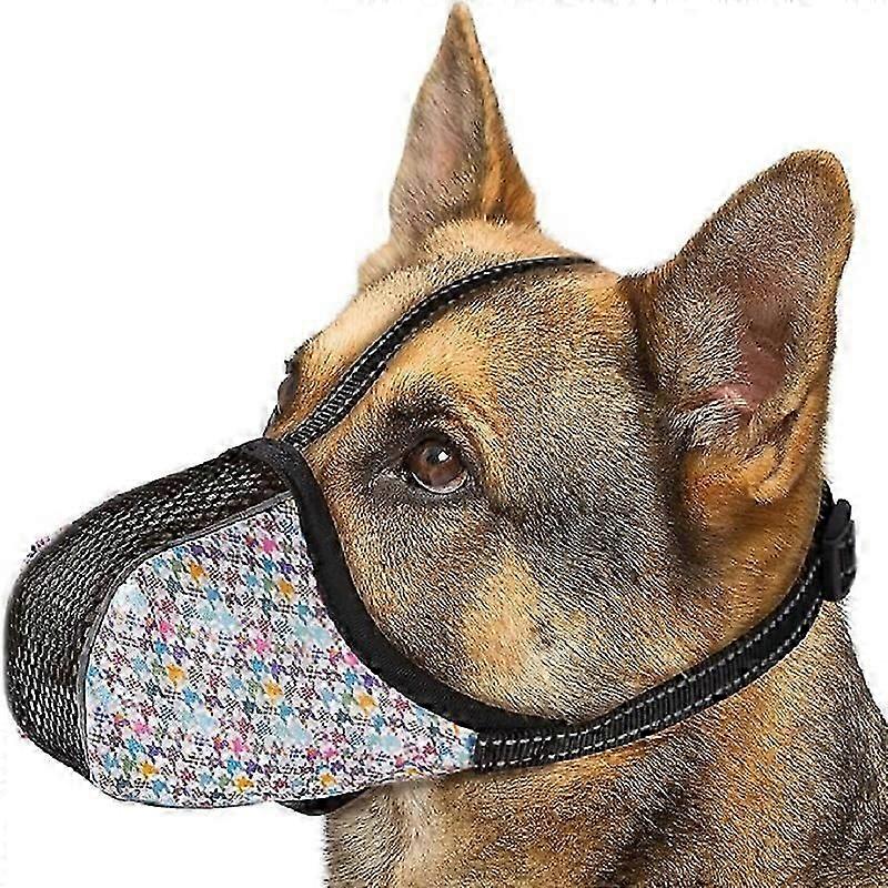 Soft Basket Muzzle for Dog, Air Mesh Breathable Muzzle Prevent Bites Chewing&Barking Muzzle