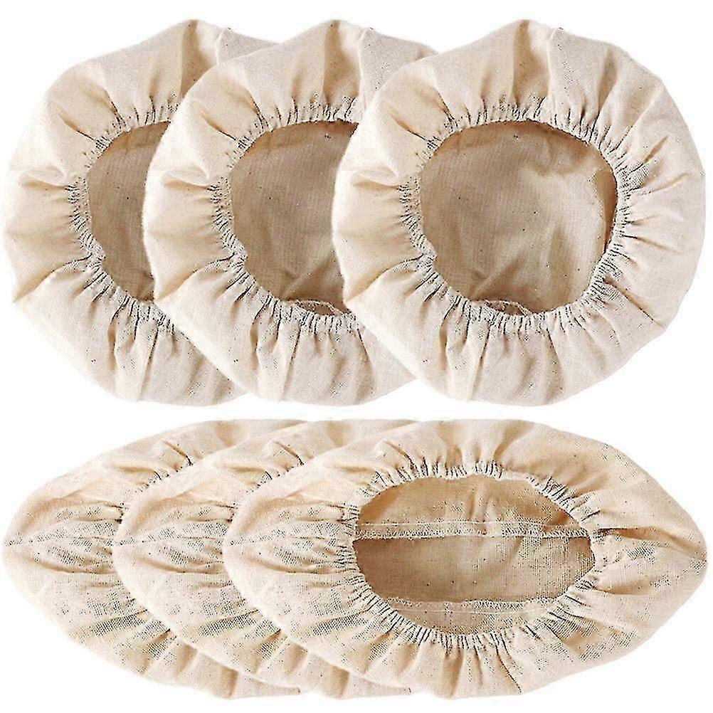 6Pcs Banneton Proofing Basket Liner Υφασμάτινο κάλυμμα για ψήσιμο ψωμιού