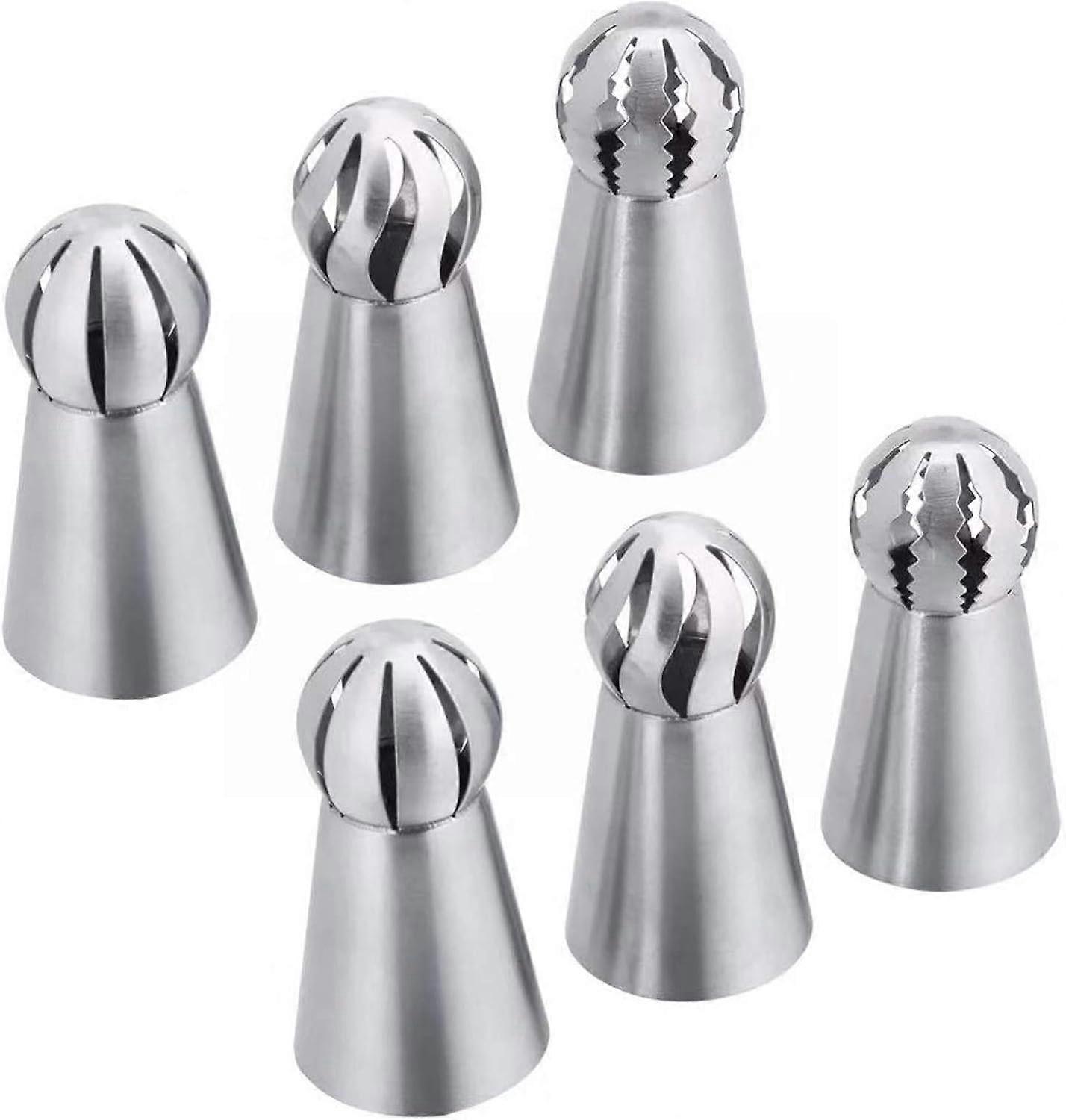 6PCS Stainless Steel Cake Decorating Nozzle Set for Pastry Baking, Reusable Baking Tools for DIY Frosting