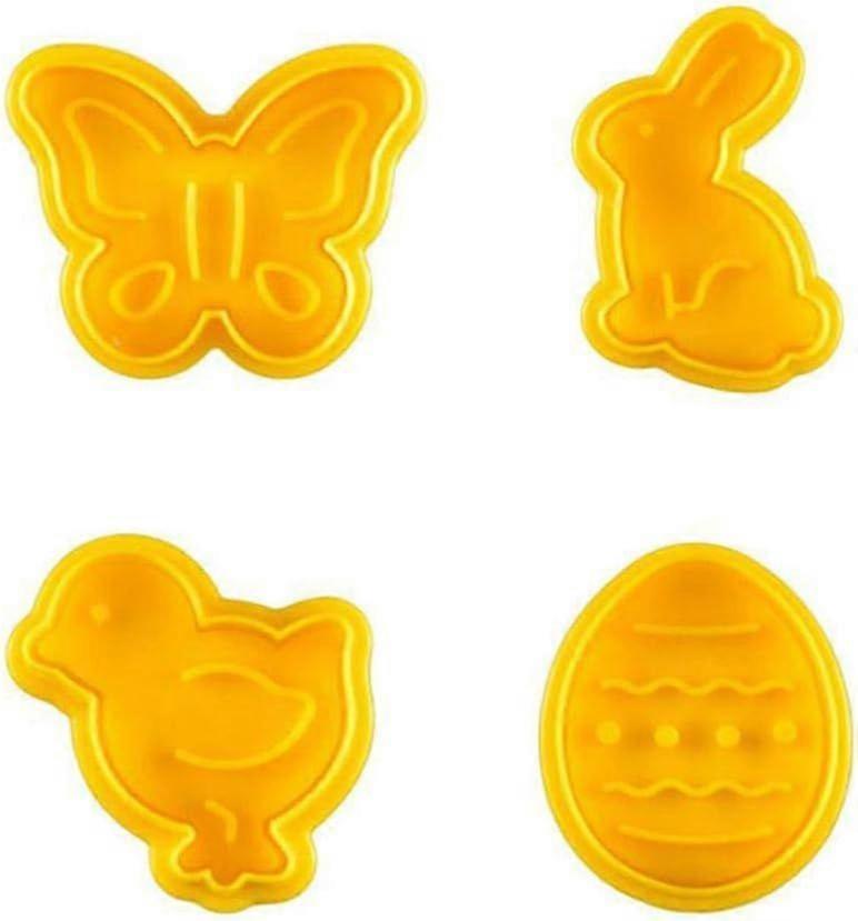 Set of 4 plastic Easter cookie cutters