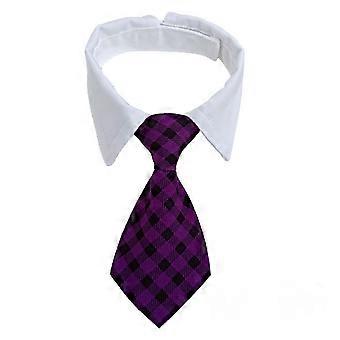 Bow Tie Dog Collar,djustable Pets Dog Cat Neck Ties Pet Necktie with Suit White Collar for Small and Medium Dogs Grooming AccessoriesS