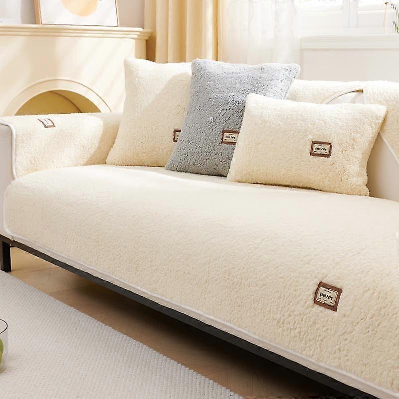 Wool Sofa Cover Cloth Universal Living Room Sofa Towel Plush Non-Slip Sofa Cover Thickened Warm Towel Breathable Cushions