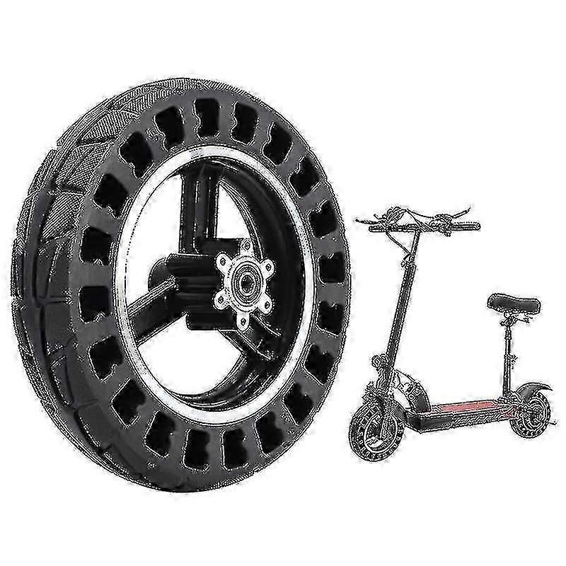 Solid Front Tire for Kugoo M4 Scooter 10x2.125 Inch Shock Rubber E-scooter Black Front Wheel Hub