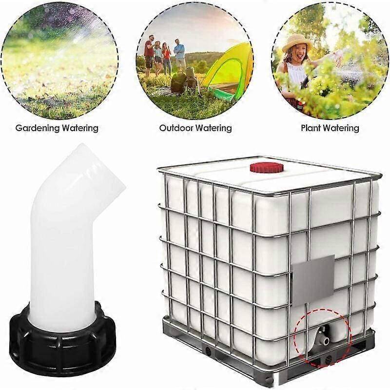 Drain Spout with Nut IBC 1000L Water Tank Nozzle Valve Connection Extension Hose Nozzle IBC Adapter for IBC Tank Faucet Connection 2 Inch