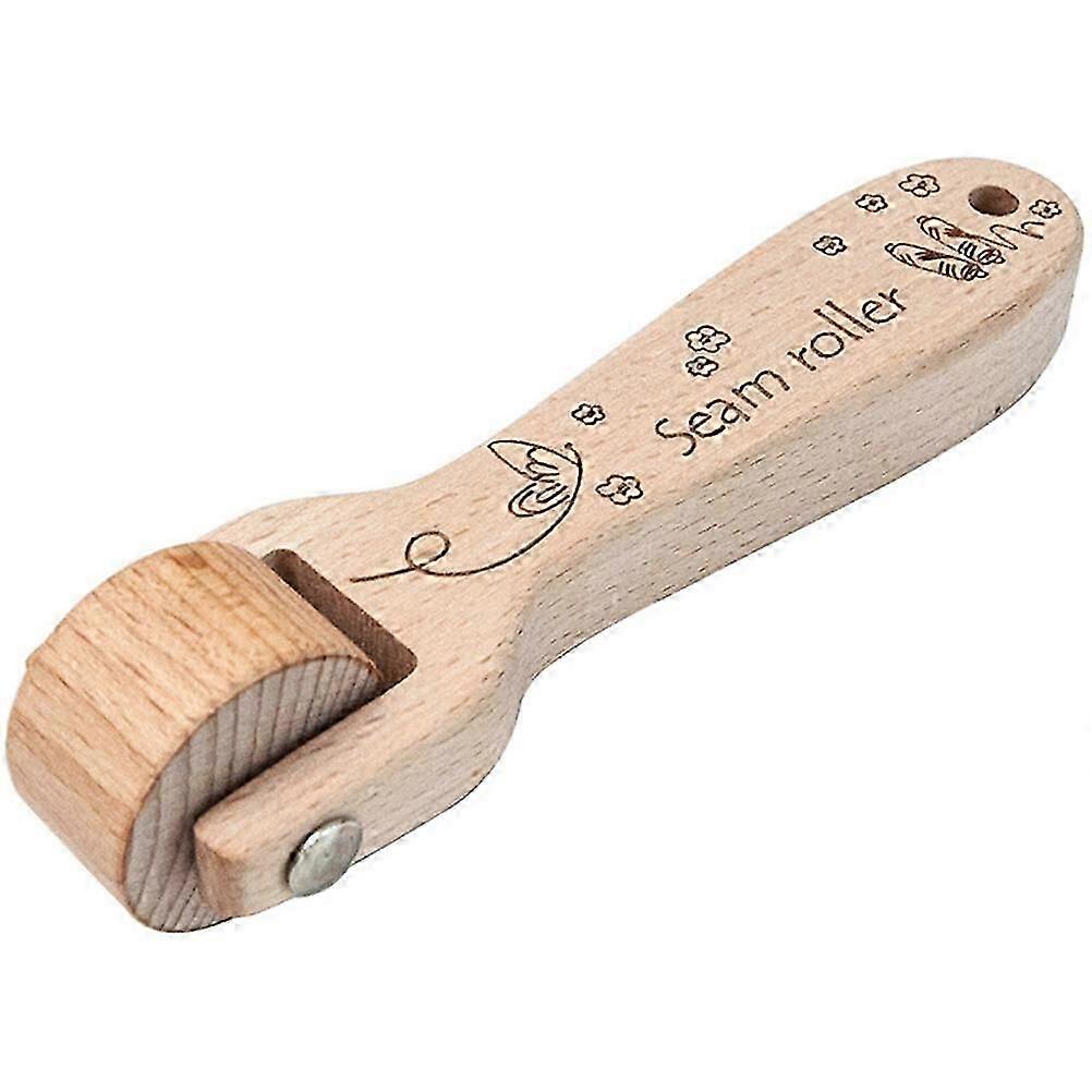 Rouleau de pressage de tissu Rouleau de bois Couture Rouleau Rouleau de papier peint Rouleau de courtepointe Roue Tool-Yvan