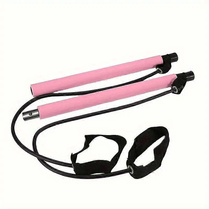 Ultimate Pilates Bar Set for Full-Body Fitness Elastic Resistance Rope Stick for Chest Expansion Back Training and Body Stretching