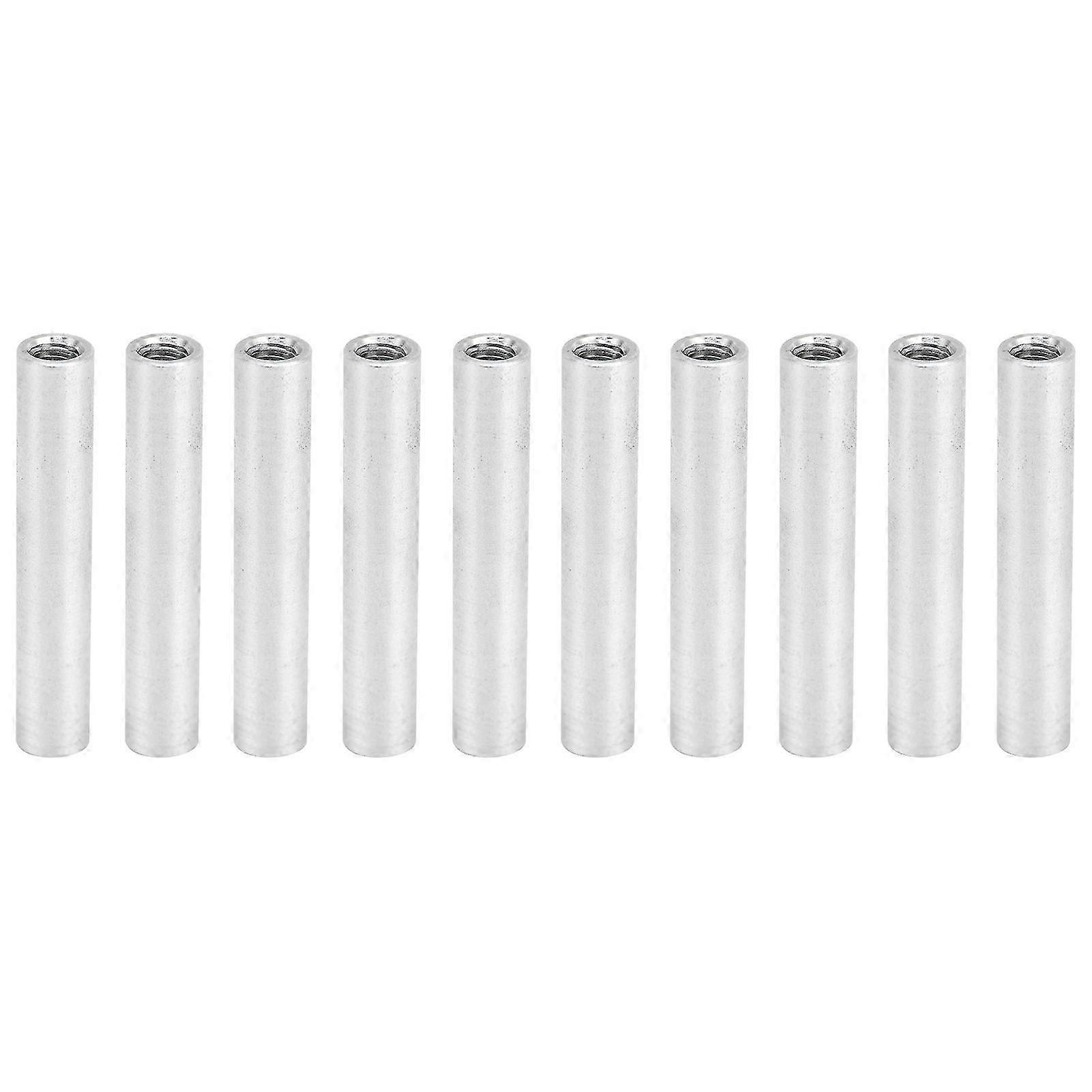10Pcs Round Standoff Aluminum Alloy Female Thread Interval Connecting Column Kit M4x0.7mmLong 42mm