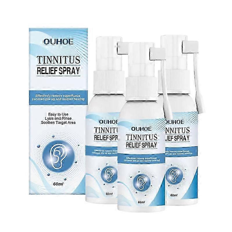 3Pcs Anti Cochlear Blockage Removal Spray Tinnitus Relief for Ringing Ears