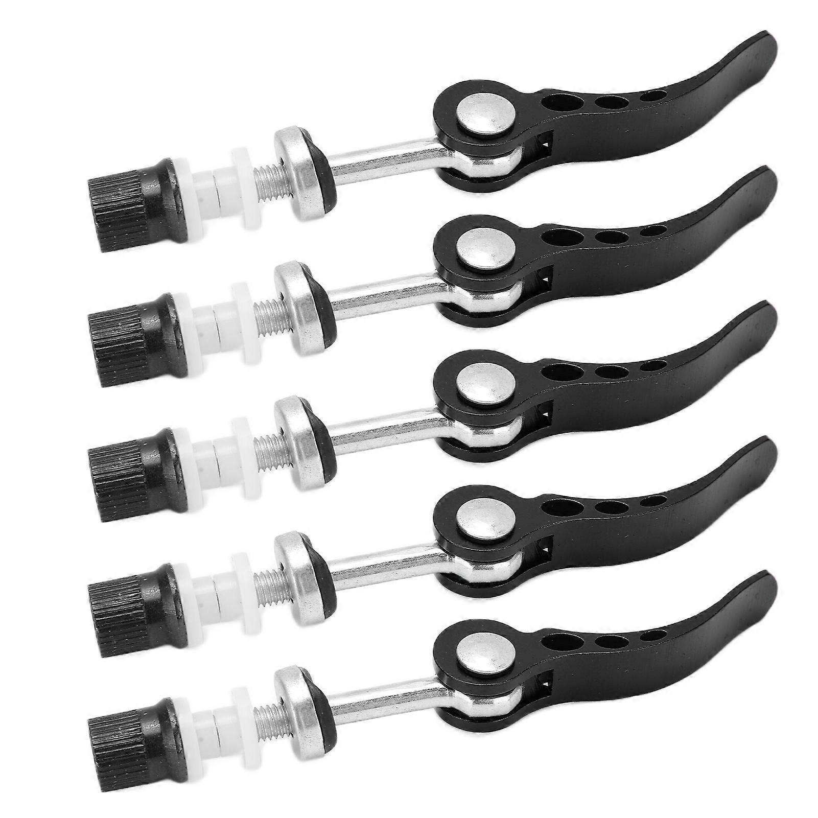 5Pcs Durable Aluminum Alloy Quick Release Seatpost Clamps for Bike Fixed Gear Universal Black