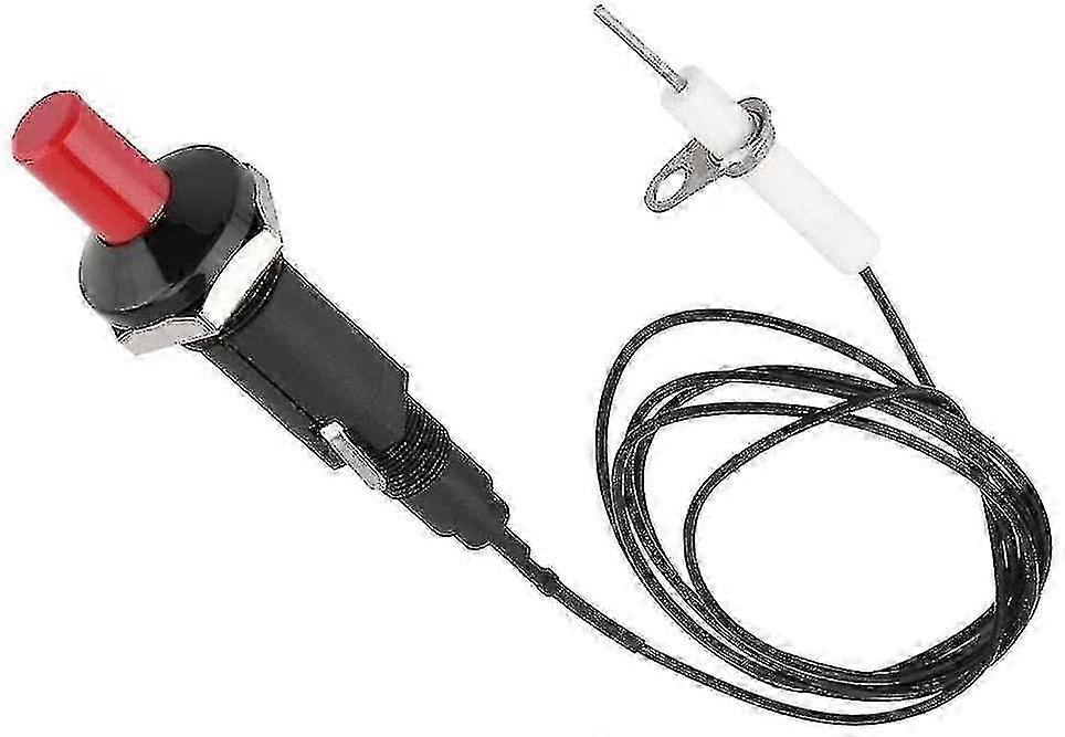 Professional PP Plastic Piezo Spark Igniter with 1m Cable for Gas Fireplace Push Button Design