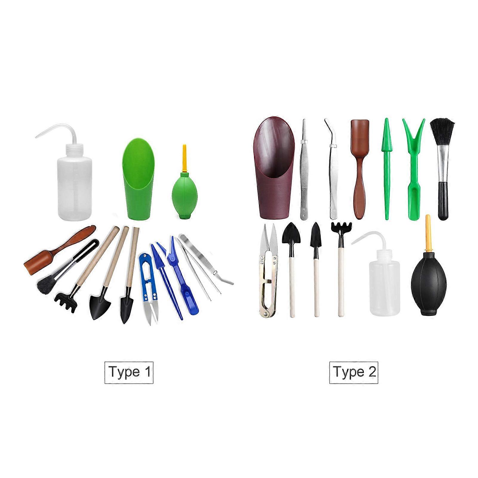 13PCS Mini Garden Tool Set for Succulent, 19x15x5cm Multicolor