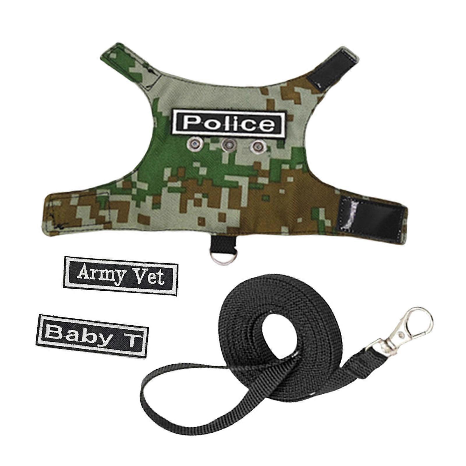 Lizards Vest Leash Set, Soft and Comfortable, Suitable for Reptiles Owners Stretchy Lizards Leash Vest green