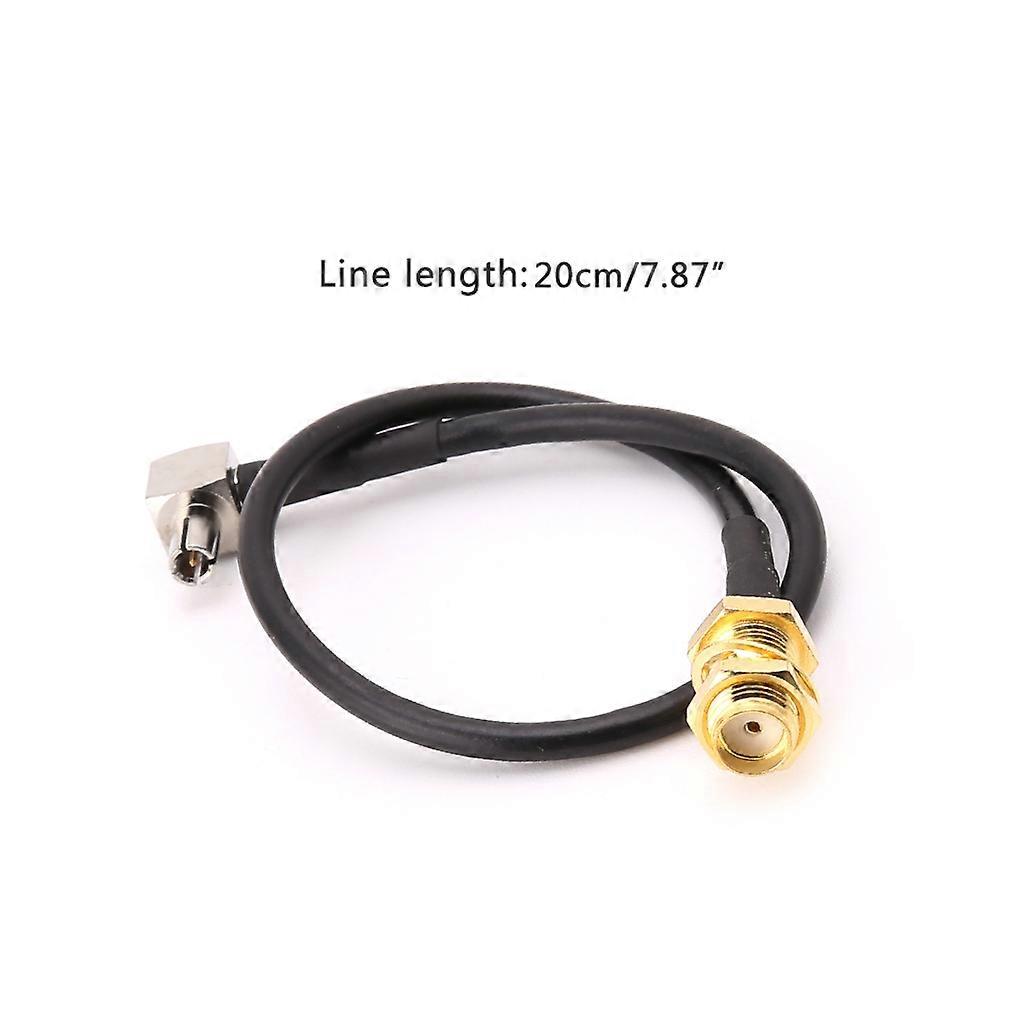 SMA أنثى جاك إلى TS9 ذكر الزاوية اليمنى RG174 ضفيرة كابل 20 سم هوائي متحد المحور آخر